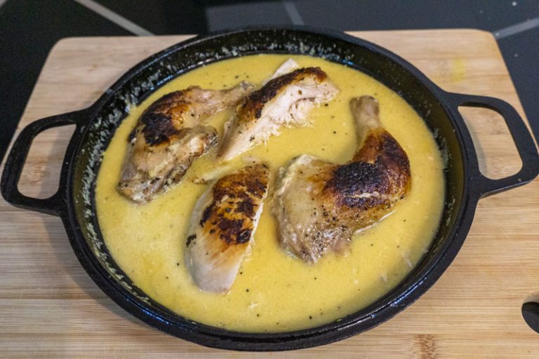 Shkmeruli Recipe Chicken in Garlic Milk Sauce No Frills Kitchen