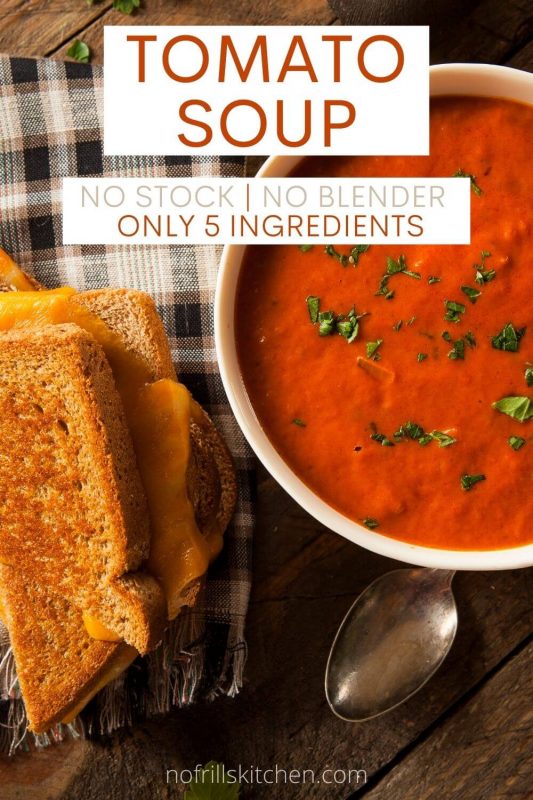5Ingredient Tomato Soup Without a Blender Recipe No Frills Kitchen