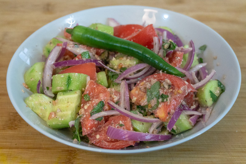 Georgian Salad Recipe With Walnut Dressing No Frills Kitchen