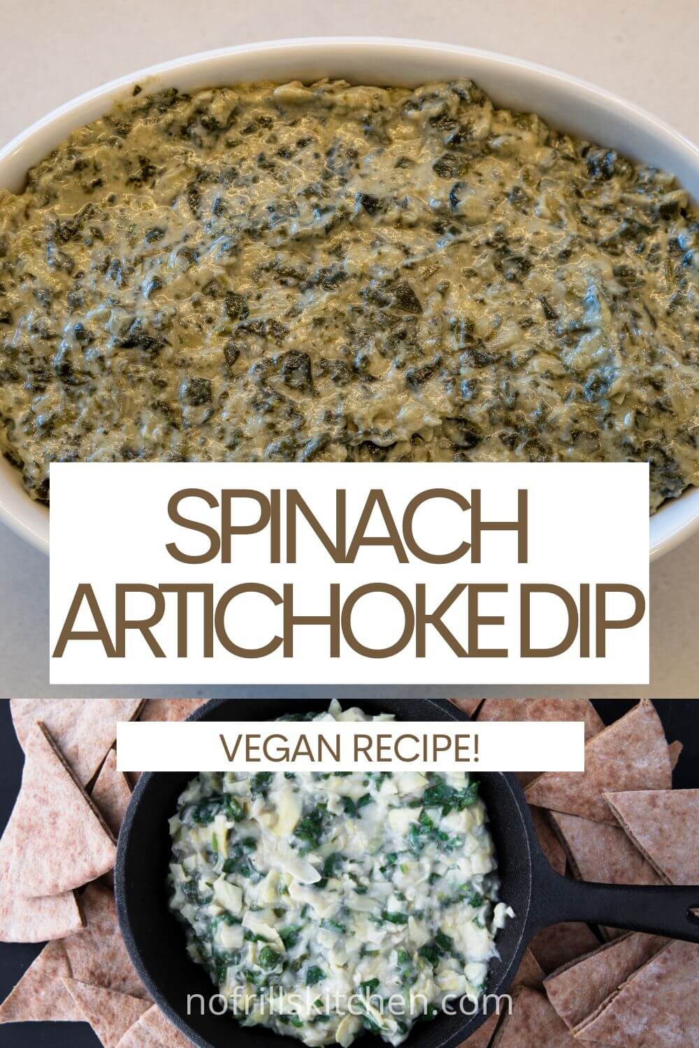Vegan Spinach Artichoke Dip Without Cream Cheese or Mayo Recipe No