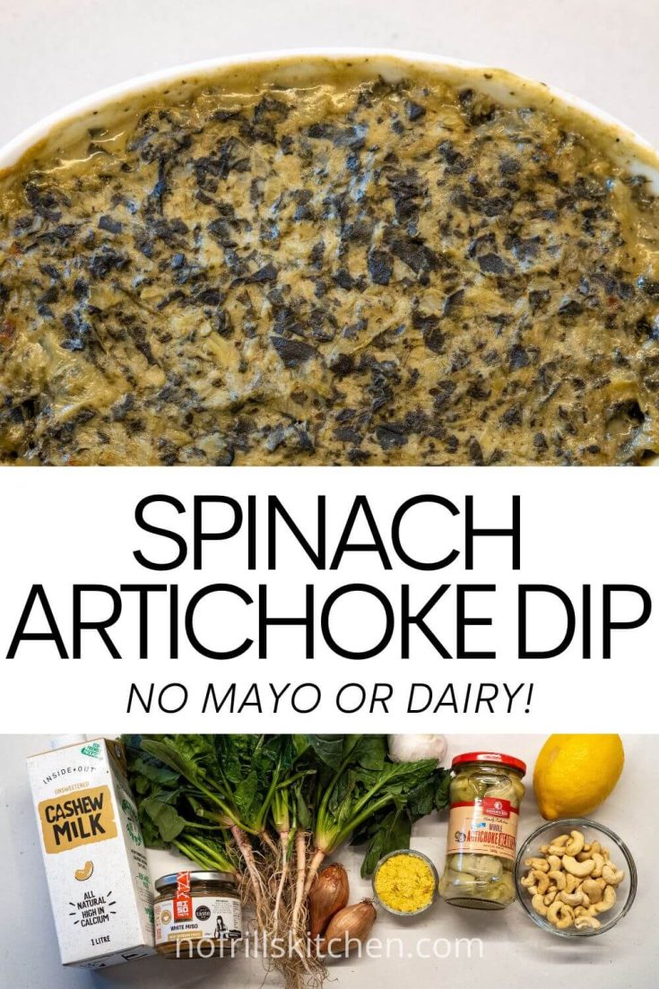 Vegan Spinach Artichoke Dip Without Cream Cheese or Mayo Recipe No