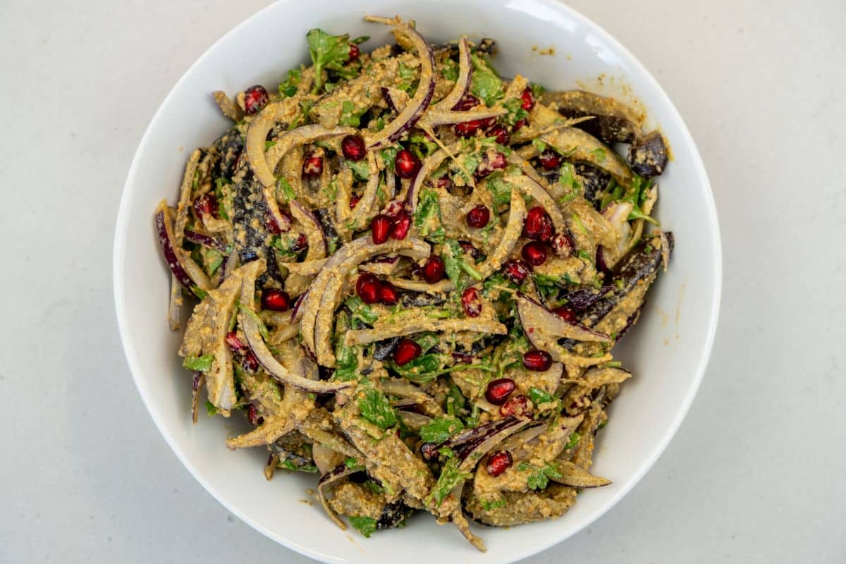 Georgian Salad Recipe With Walnut Dressing No Frills Kitchen