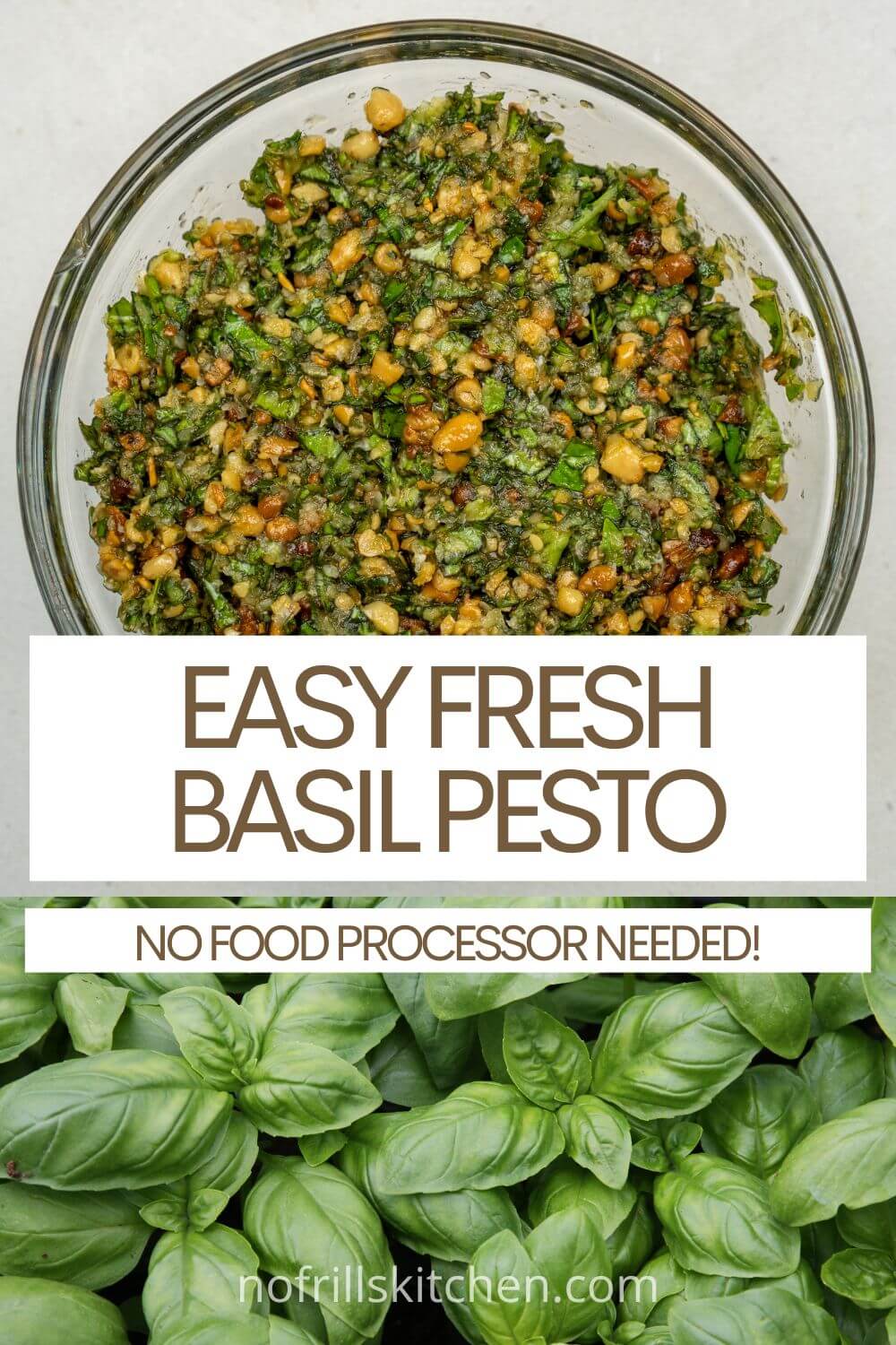 Easy Homemade Pesto Without a Food Processor Recipe - No Frills Kitchen