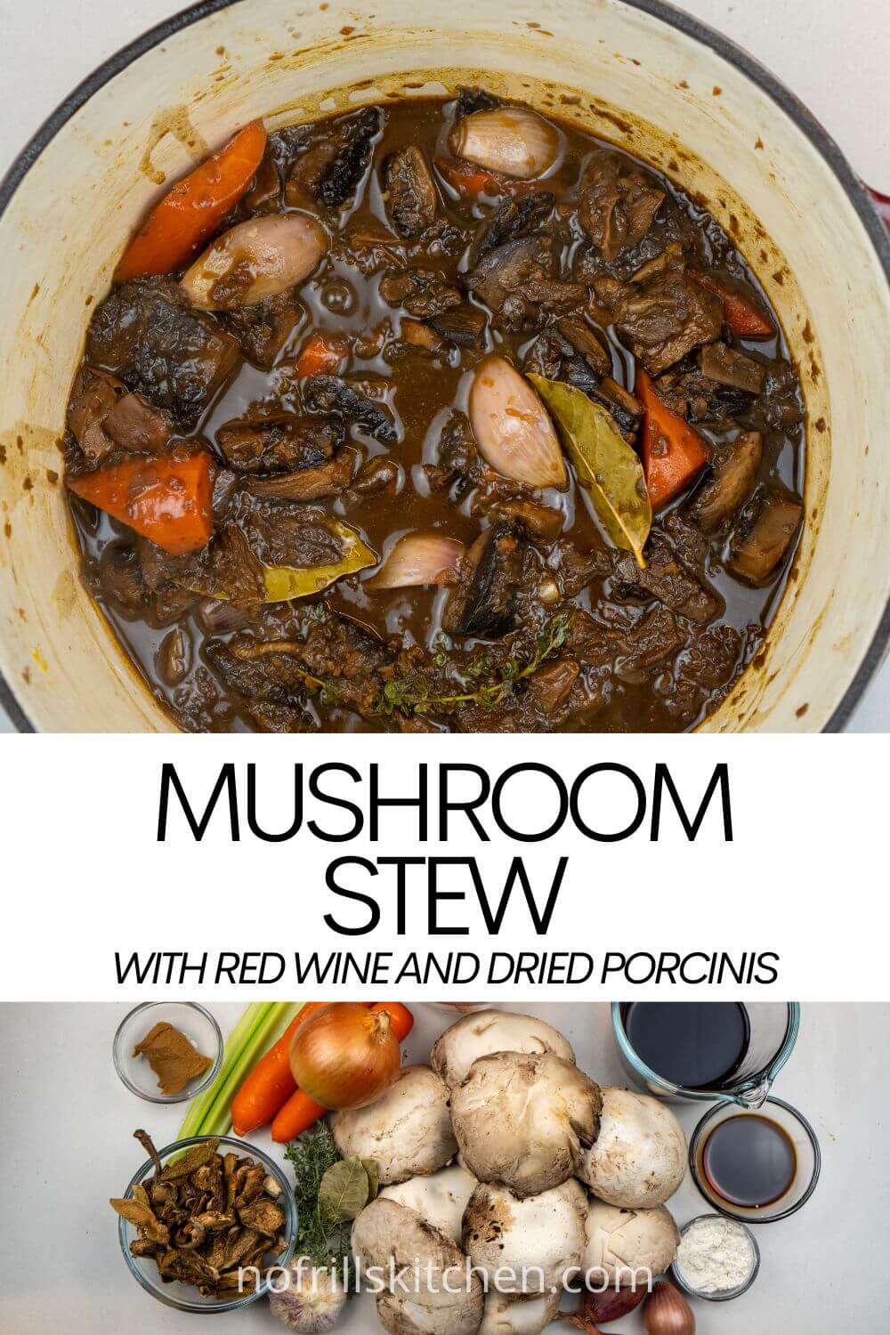 Rich & Hearty Vegan Portobello Mushroom Stew Recipe - No Frills Kitchen