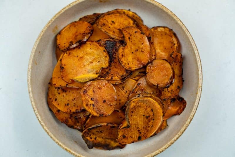 Oven Baked Sliced Sweet Potatoes