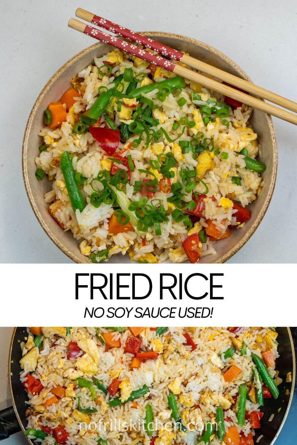 Easy Egg Fried Rice Without Soy Sauce Recipe No Frills Kitchen