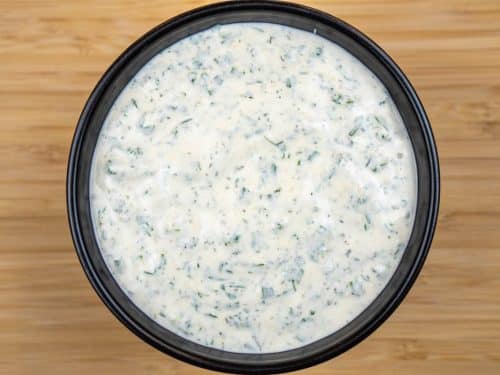 buttermilk ranch dressing no sour cream Make it, don't buy it: RANCH. Comment SEND RECIPE and I'll DM it to you. Takes 5 minutes to make. Plus it costs less and tastes like the fresh herby stuff you
