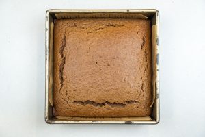 Remove the cake from the oven