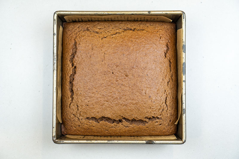 Remove the cake from the oven