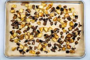 Roasted mushrooms & potatoes
