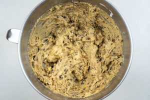 Stirring in the chocolate & pistachios