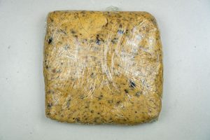 Wrapping the dough in plastic