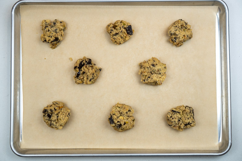 Portioning out the cookies