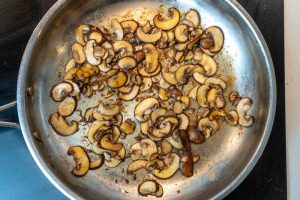 Cooking the mushrooms