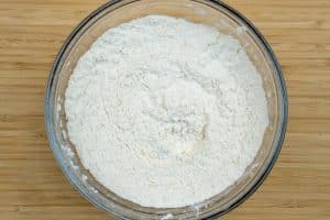 Whisking the cake batter