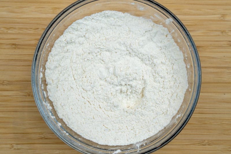 Whisking the cake batter