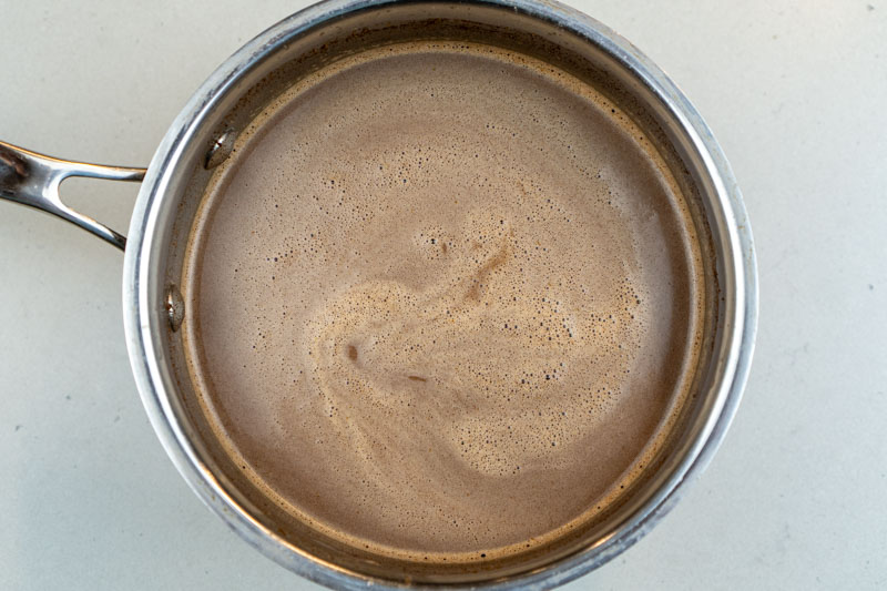 Hot chocolate ready to serve