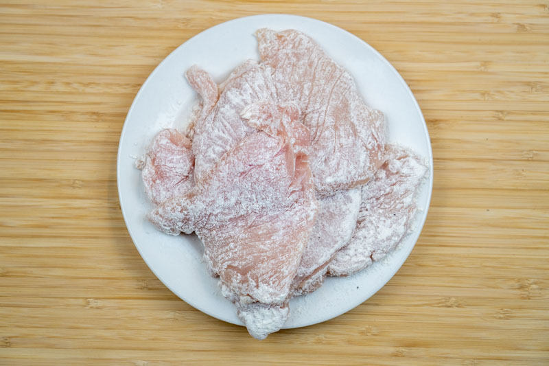 Prepping the chicken