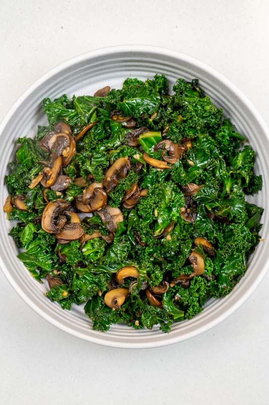 Sauteed Mushrooms & Kale