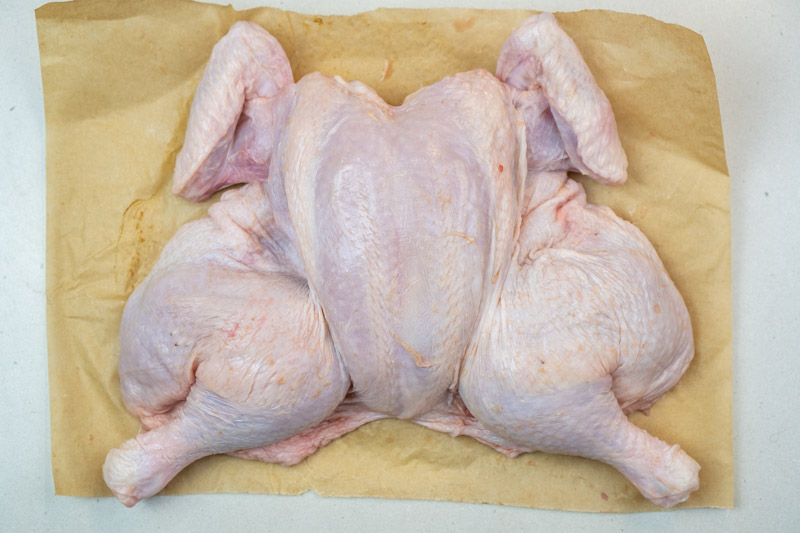 Prepping the chicken