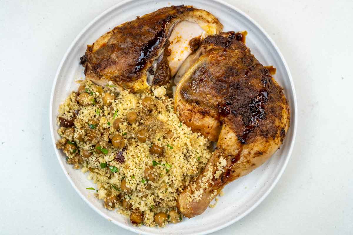Harissa Chicken with Couscous, Chickpeas & Preserved Lemons