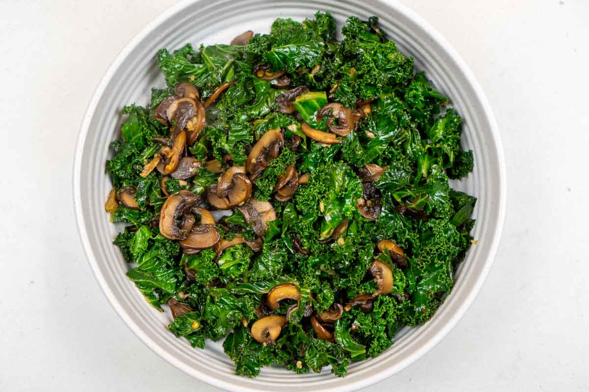 Sauteed Kale with Mushrooms