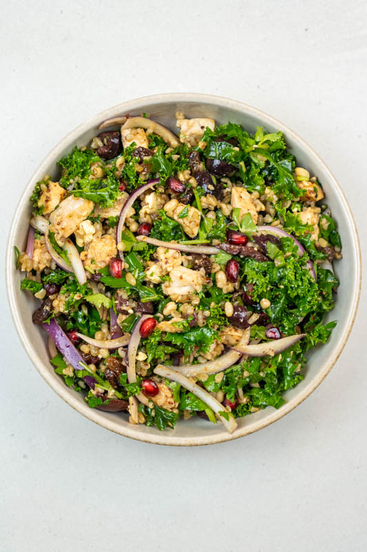 Chicken Pomegranate Salad with Kale