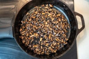 Cooking the mushrooms