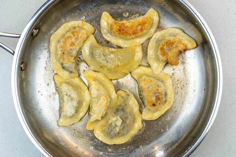 Frying the pierogi