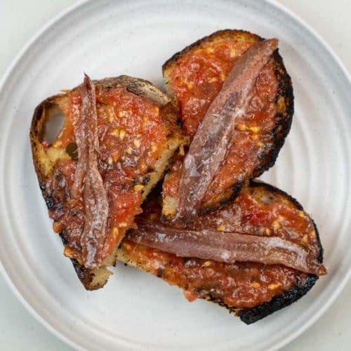 Spanish Tomato Anchovy Toast