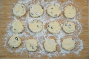 Portioning out the pancakes