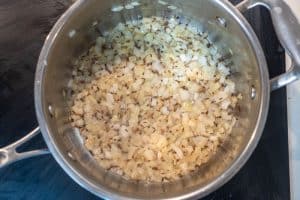 Cooking the onion