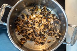 Cooking the mushrooms