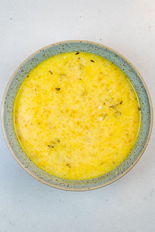 Greek Lemon Soup with Chicken & Orzo