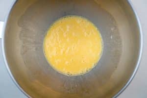 Whisking the eggs