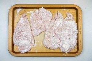 Prepping the chicken