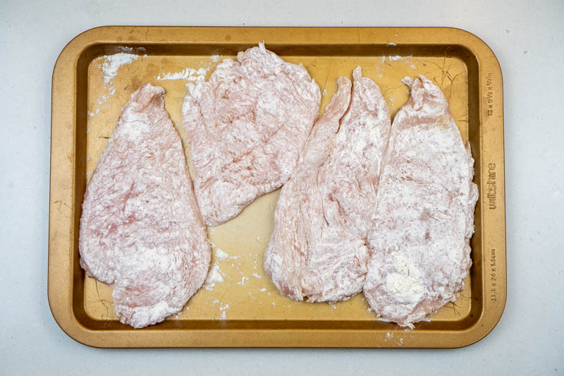 Prepping the chicken
