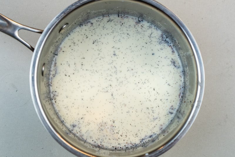 Removing the milk from the heat