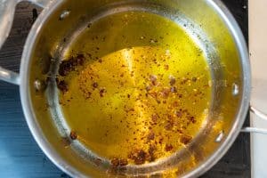 Cooking the anchovies