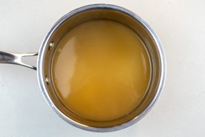 Stirring in honey & lemon juice