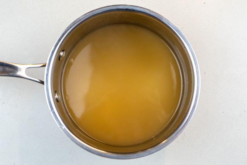 Stirring in honey & lemon juice