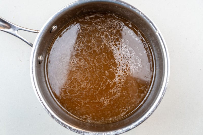 Broth with strained solids