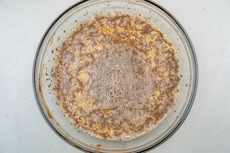 Preparing the egg mixture