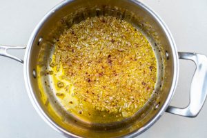 Cooking the shallot