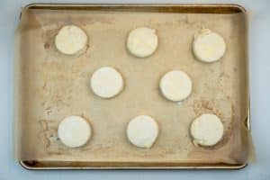 Preparing to bake the biscuits