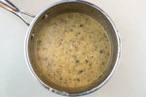 Streamed in vegetable stock