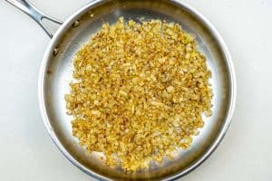 Cooking the onions & spices