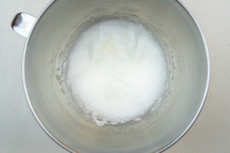Whisked egg whites