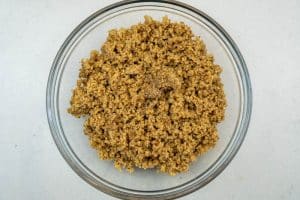 Grinding the walnuts