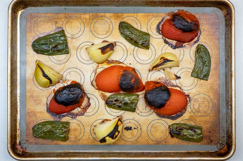 Grilling the vegetables